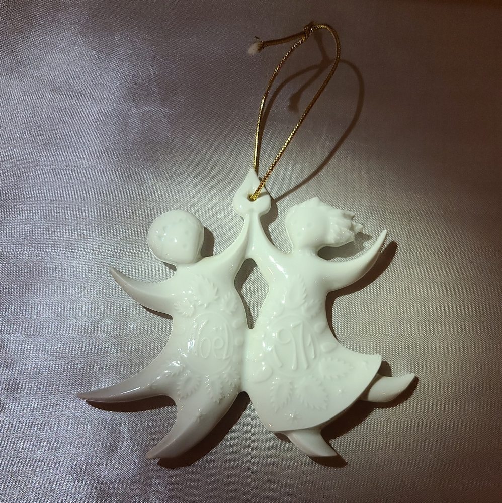 Haviland Limoges 1971 Dancing Angels Porcelain Ornament
